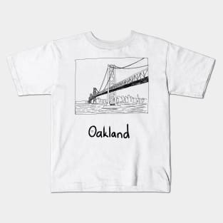 Cityscape Oakland California Kids T-Shirt